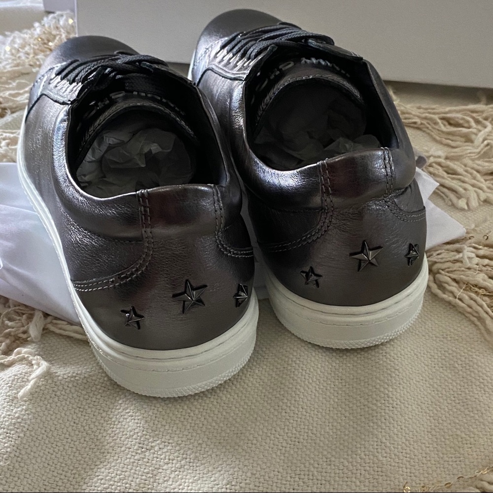 Jimmy Choo Men's Black Leather Sneakers - Picture 6 of 8